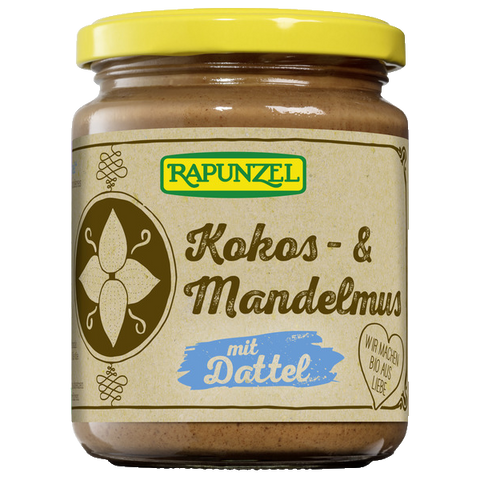 Kokosriekstu un mandeļu krēms ar datelēm, BIO, Rapunzel, 250g
