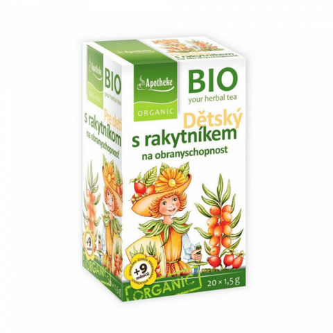 Augļu tēja bērniem imunitātei BIO, Apotheke, 20x1,5g maisiņi