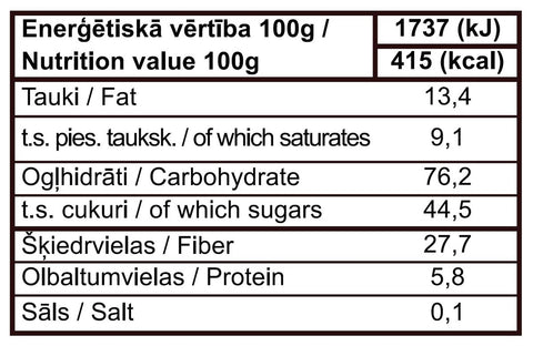 Aveņu cepumi ar kokosu BIO, Prosvego, 80g