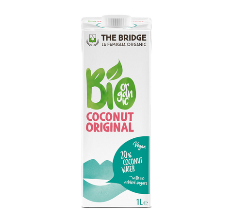 Kokosriektu dzēriens oriģinālais (bez cukura, bez glutēna) BIO, THE BRIDGE, 1l