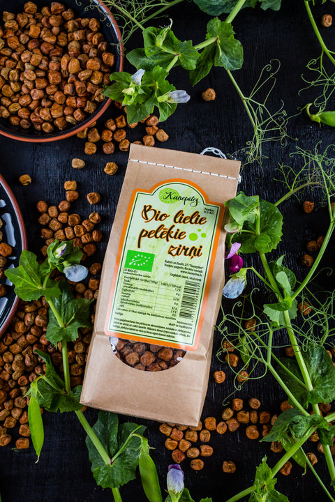 Pelēkie zirņi BIO, Kaņepītes, 500g