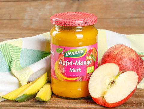 Ābolu-mango biezenis BIO, DENNREE, 360g