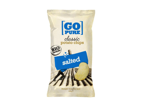 Kartupeļu čipsi ar jūras sāli CLASSIC, Go Pure, BIO, 125g