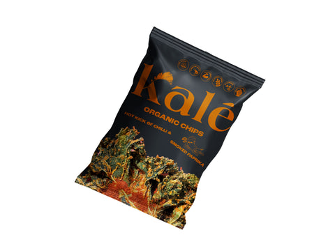 Kale čipši ar čili un kūpinātu papriku, Kalē, BIO, 45g