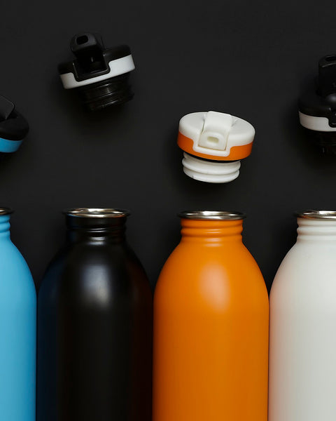24 bottles Sporta vāciņš pudelei-termosam, krāsa black / white