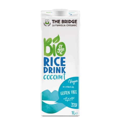 Rīsu dzēriens ar kokosriekstiem (bez cukura, bez glutēna) BIO, THE BRIDGE, 1l